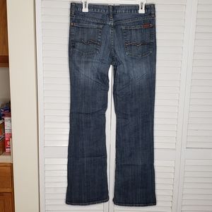 7FAM Flare Bead/Stud Back Pocket Jeans Size 29